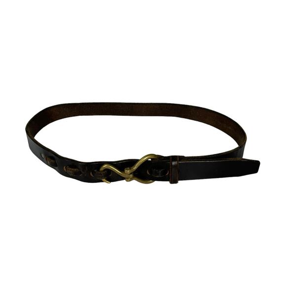 Unbranded Accessories - Brown Leather Handmade Riding Belt Hook Small Equestrian Hoof Pick Western